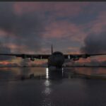 MSFS Captain SIm C-130 sunset