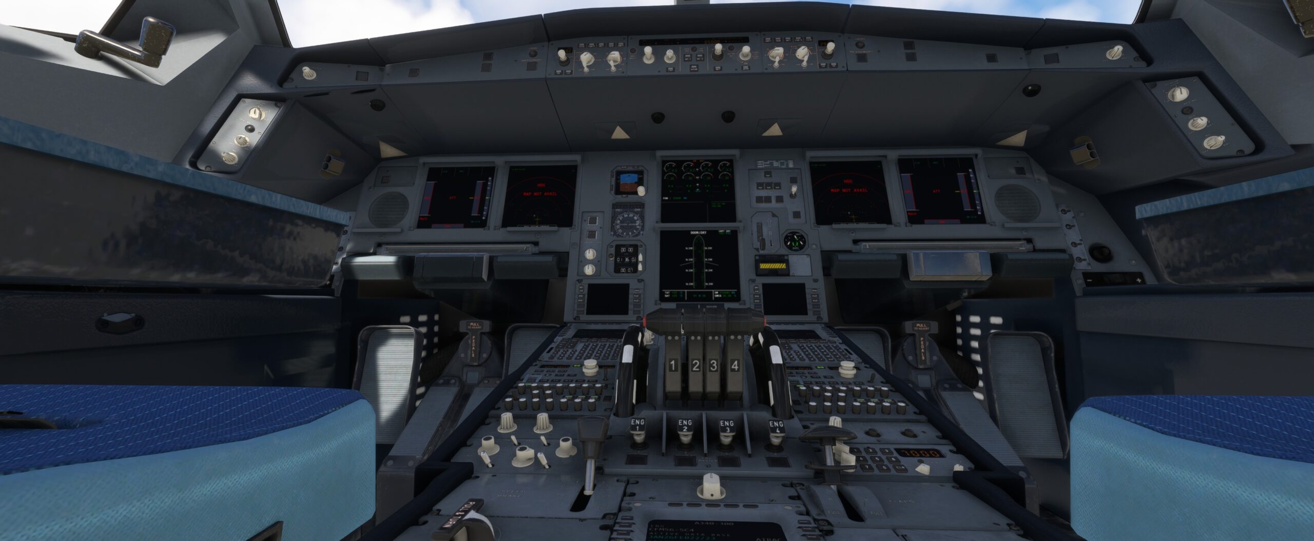 MSFS LatinVFR A340 Cockpit view