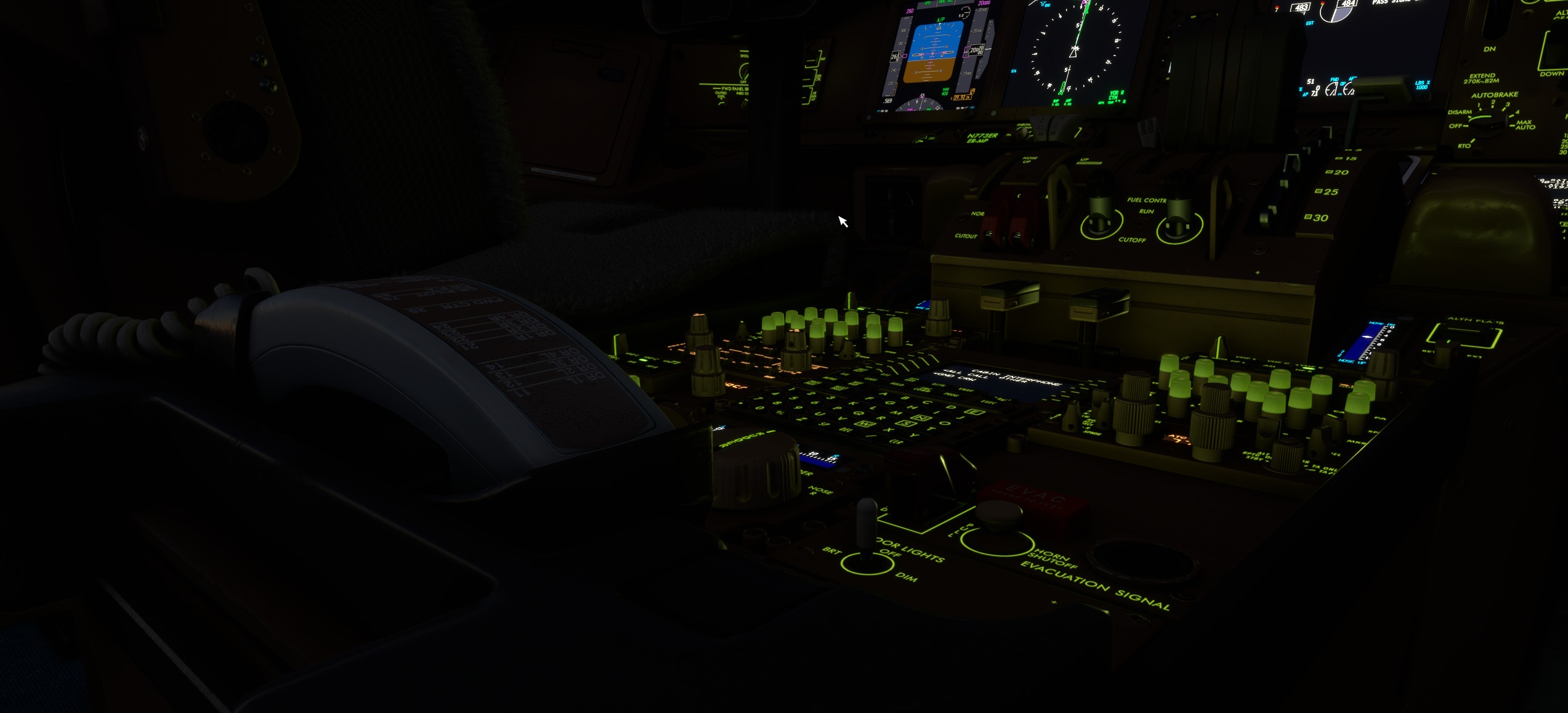 pmdg 777 night cockpit