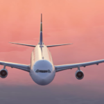 LatinVFR A340 flying sunset