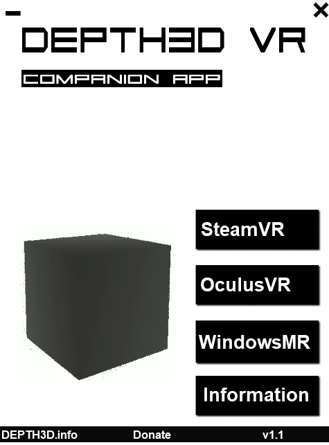 Depth3d VR application