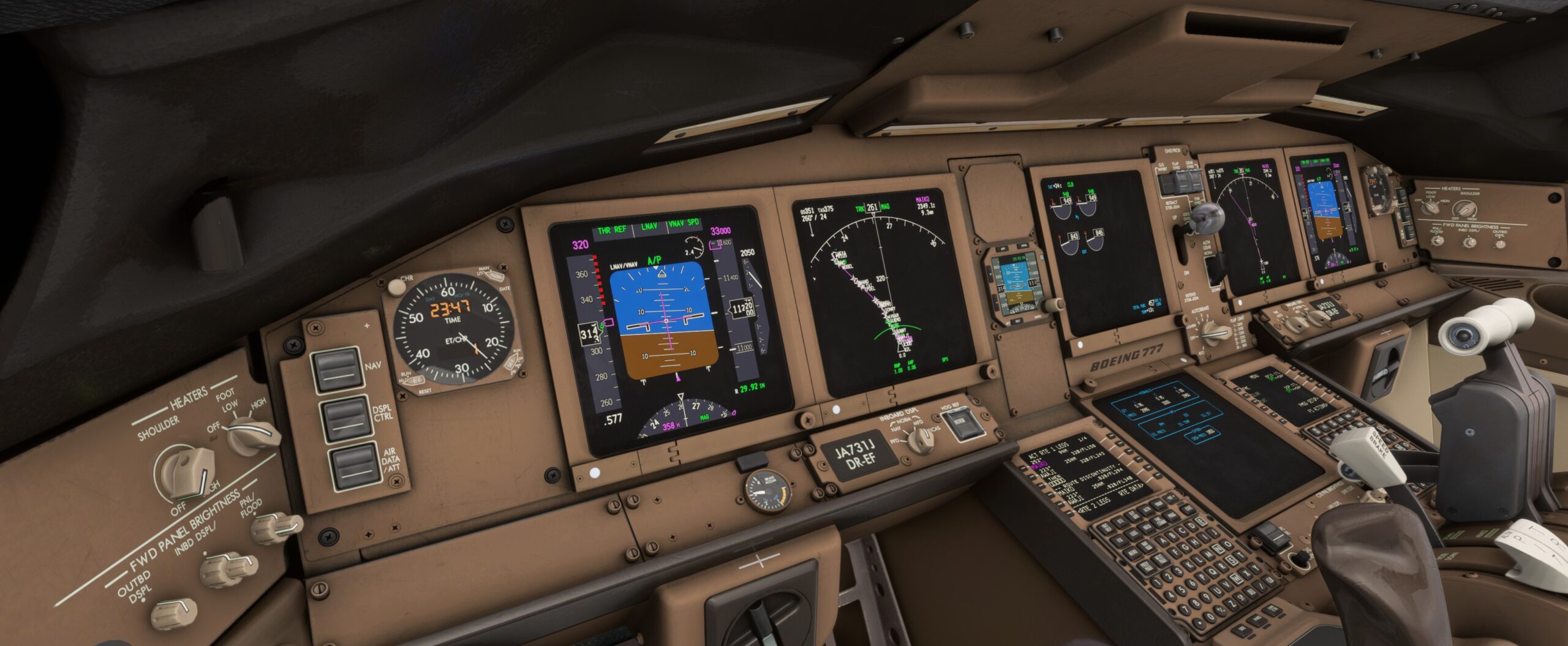 MSFS PMDG 777 Cockpit Climb