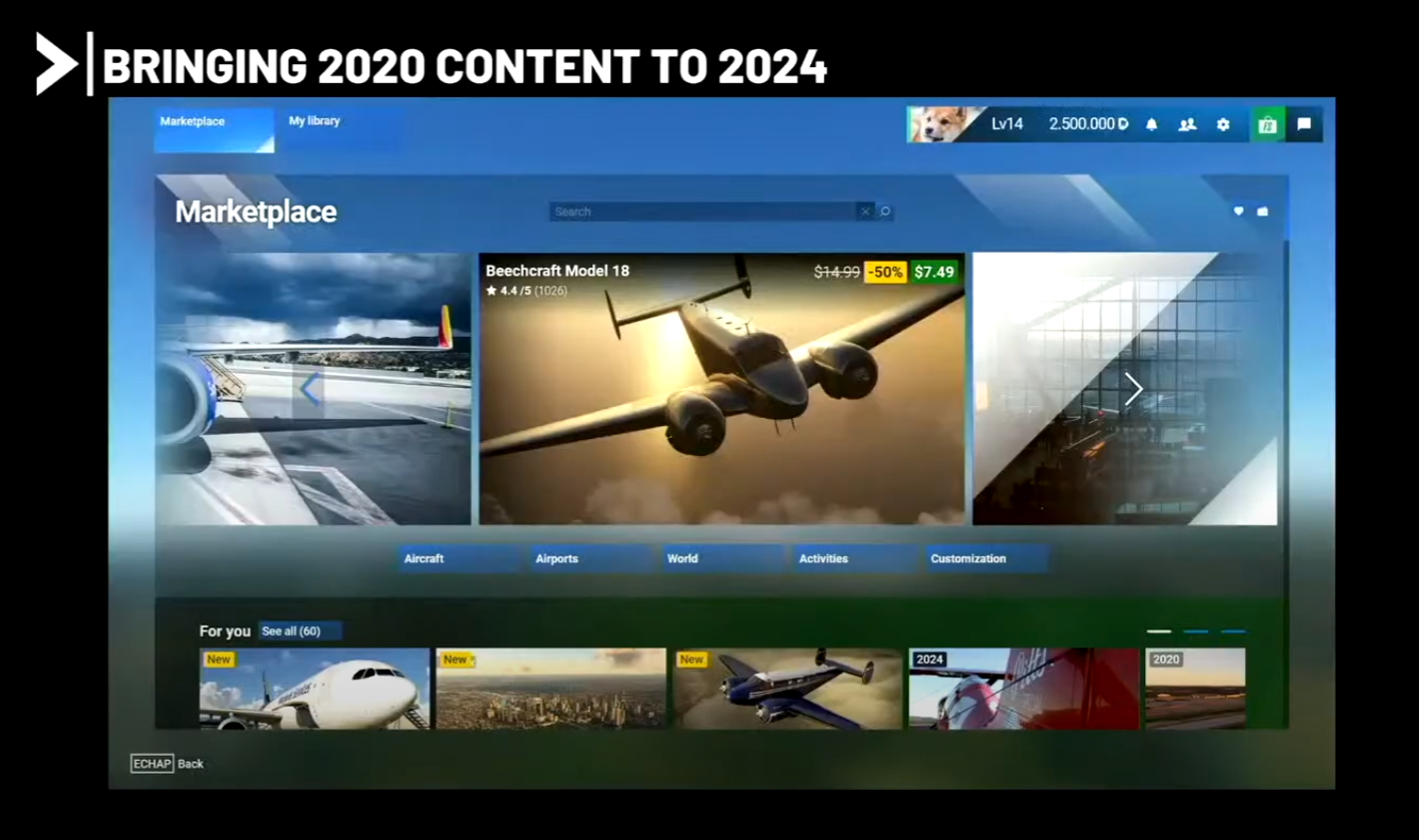 Microsoft Flight Simulator 2024 Marketplace