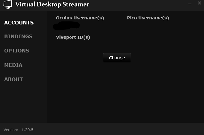 Virtual Desktop Streamer Application Home page