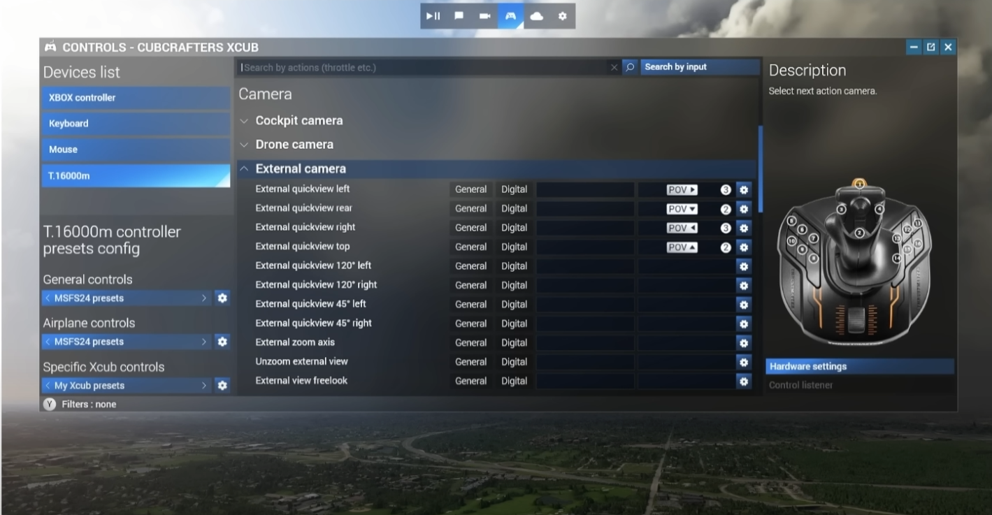 MSFS 2024 Controller layout