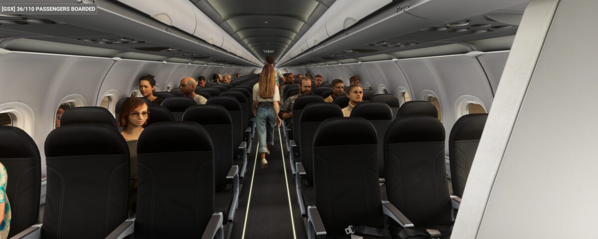 GSX Passengers sitting Fenix A320 MSFS 2020