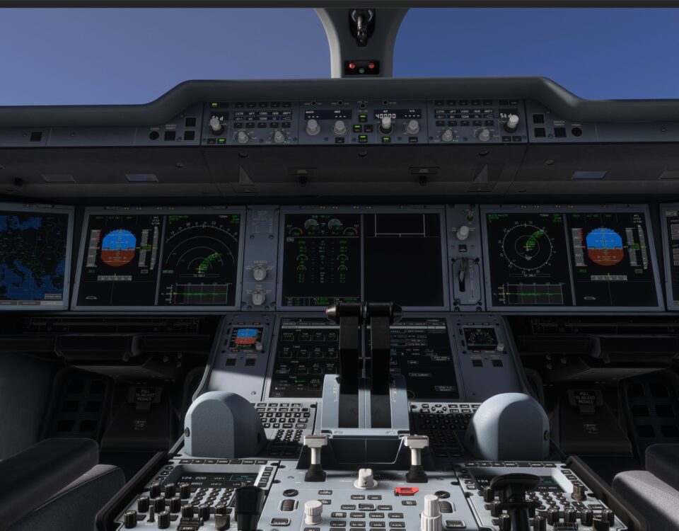 MSFS2024 iniBuilds A350 cokcpit